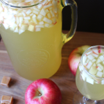 Caramel Apple Sangria Recipe Pinot Grigio Caramel Vodka Apple Cider Honeycrisp Apple Drink for Halloween Parties Thanksgiving Fall Party My Farmhouse Table