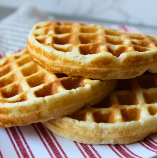 The Best Homemade Waffles Simple Easy Mini Waffle Recipe Sunday Brunch Ideas Crispy and Fluffy My Farmhouse Table