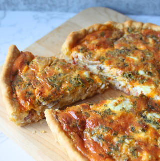 No-Fail Quiche Recipe The Best Quiche for Christmas Morning Breakfast Sausage Bacon Mushroom Cheddar Cheese Easy Mix and Match Ingredients Build Your Own Quiche Recipe My Farmhouse Table