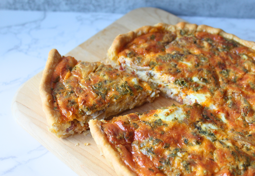 No-Fail Quiche Recipe The Best Quiche for Christmas Morning Breakfast Sausage Bacon Mushroom Cheddar Cheese Easy Mix and Match Ingredients Build Your Own Quiche Recipe My Farmhouse Table