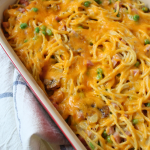Leftover Ham Tetrazzini Casserole Easy Recipe Simple Creamy Ham Tetrazzini with Peas My Farmhouse Table