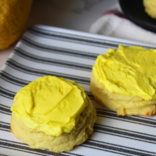 Eileen's Double Lemon Cookies Homemade Easy Lemon Cookies with Lemon Buttercream Frosting Copycat Recipe My Farmhouse Table
