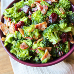 The Best Classic Broccoli Salad Cranberry Bacon and Raw Broccoli Easy Midwest Potluck Recipes My Favorite Broccoli Salad Recipe My Farmhouse Table