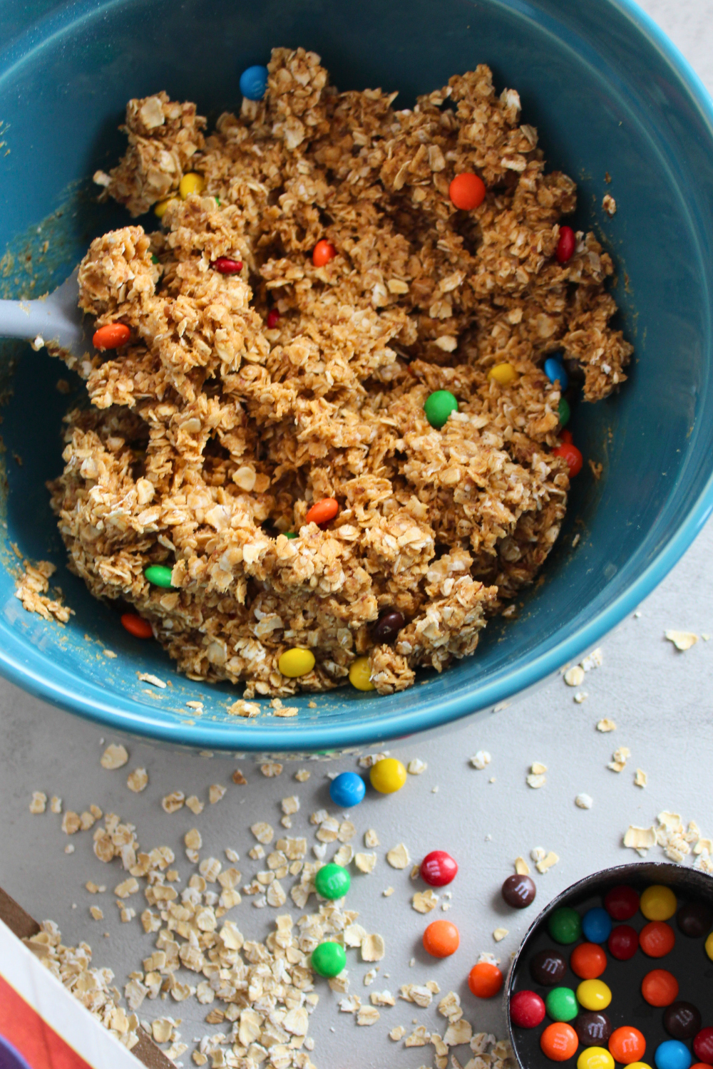 Monster Cookie Protein Balls Oatmeal Peanut Butter and Flaxseed Meal Easy Recipe My Farmhouse Table