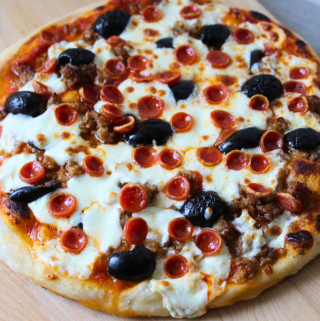 Sourdough Discard Pizza Dough Recipe Cast Iron Skillet Pizza Crust Crisp and Chewy Dough for Personal Pizza Easy Quick Simple Overnight Pizza Dough My Farmhouse Table