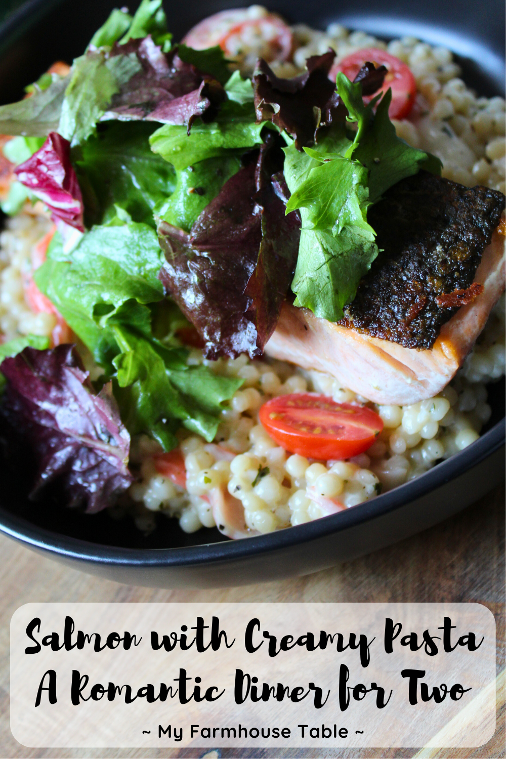 Salmon with Creamy Pasta Romantic Dinner for Two Ideas Simple and Easy Best Pan Seared Salmon Recipe with Lobster and Crab Pasta My Farmhouse Table