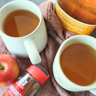Crockpot Butterscotch Mulled Cider Spiked Apple Cider Halloween Thanksgiving Fall Drink Idea Easy Slow Cooker Apple Cinnamon Cider My Farmhouse Table