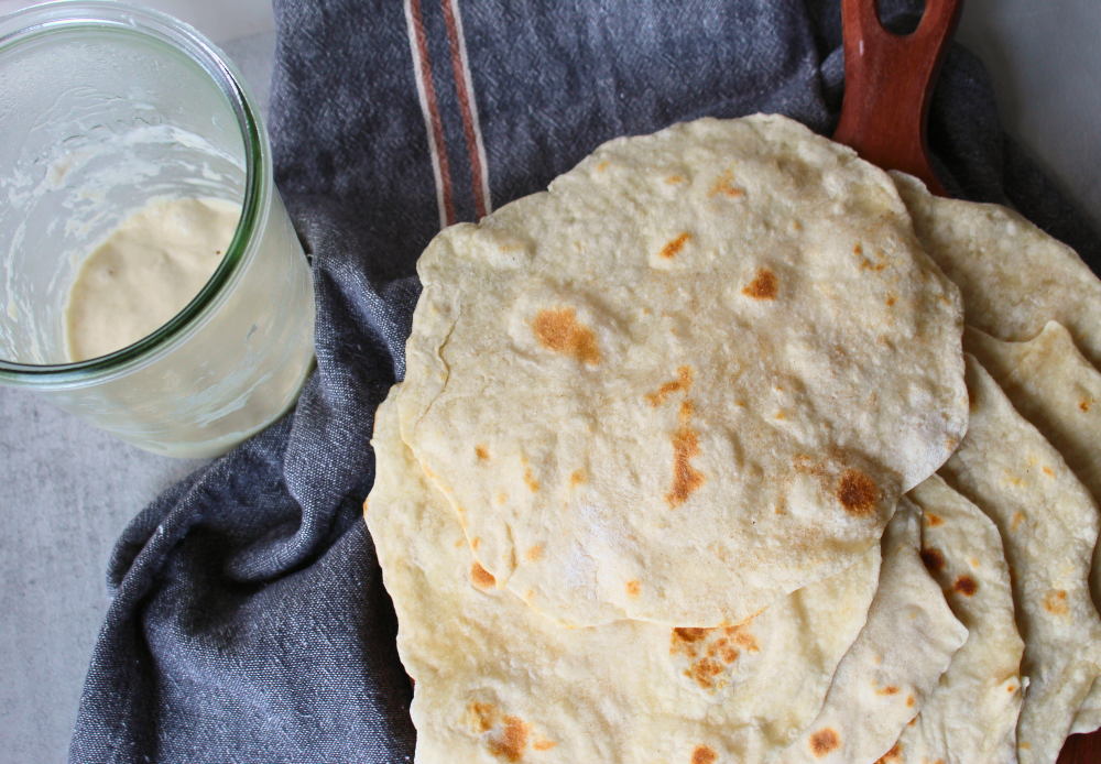 Sourdough Discard Tortillas Recipe Easy Homemade Flour Tortillas Cinco de Mayo Recipe Ideas Tortilla Wraps My Farmhouse Table