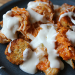 Buffalo Chicken Totchos Buffalo Chicken Totchos Tater Tot Nachos with Blue Cheese Dressing Best Football Food Recipes My Farmhouse Table