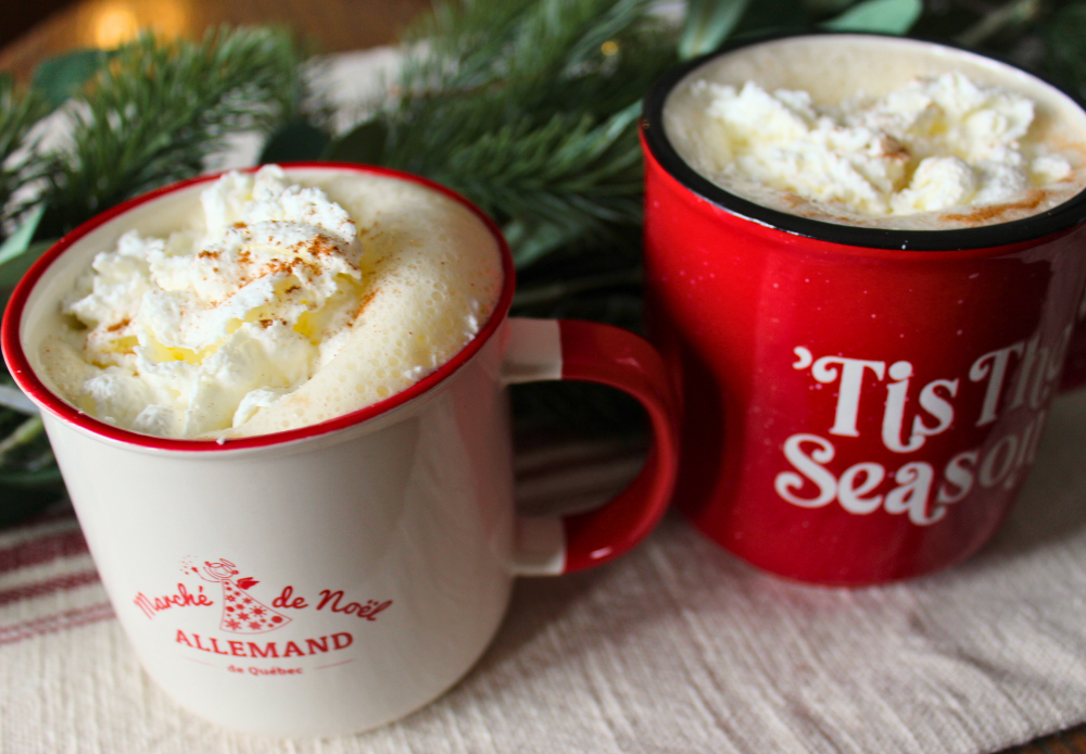Starbucks Eggnog Chai Latte Homemade Copycat Recipe Christmas Seasonal Warm Drinks Chai Tea My Farmhouse Table
