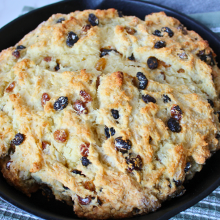The Best Homemade Irish Soda Bread Recipe Easy Traditional and Authentic Made in Cast Iron Pan with Raisins My Farmhouse Table