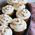 Toffee Pumpkin Cupcakes Recipe Easy Fall Desserts Caramel Crunch Pumpkin Cake Pumpkin Spice Cupcakes with Cinnamon Cream Cheese Frosting My Farmhouse Table
